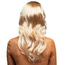 Perruque de déguisement blonde femme aux cheveux longs ondulés