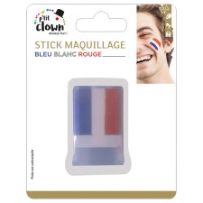 Maquillage bleu blanc rouge stick