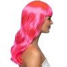 Perruque rose fluo longue femme