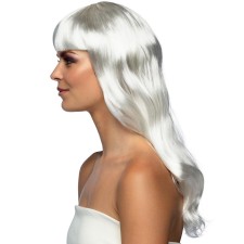 Perruque blanche longue femme