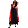 Cape Halloween femme rouge avec capuche