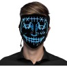 Masque Halloween lumineux bleu de tueur