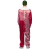 Costume de clown tueur rouge et blanc Halloween