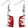 Boucles d'oreilles Halloween couteau de boucher avec sang