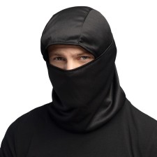 Cagoule ninja noir déguisement adulte