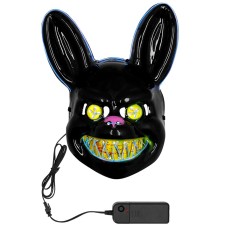 Masque lapin tueur Halloween avec leds