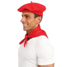 Béret basque rouge homme