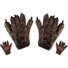 Gants Loup-Garou accessoire de déguisement Halloween