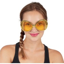 Lunettes disco femme couleur or