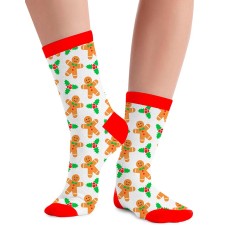 Chaussettes de Noël bonhommes en pain d'épices pour adulte