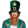 Chapeau Leprechaun avec barbe rousse