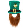 Chapeau de la Saint-Patrick avec fausse barbe d'Irlandais