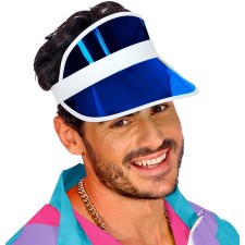 Casquette visière année 80 bleue