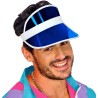 Casquette visière année 80 bleue