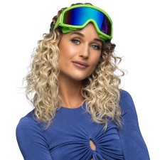 Masque de ski vert fluo femme