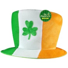 Chapeau St-Patrick thème Irlande vert, blanc et orange