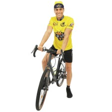 Déguisement cycliste vintage maillot jaune