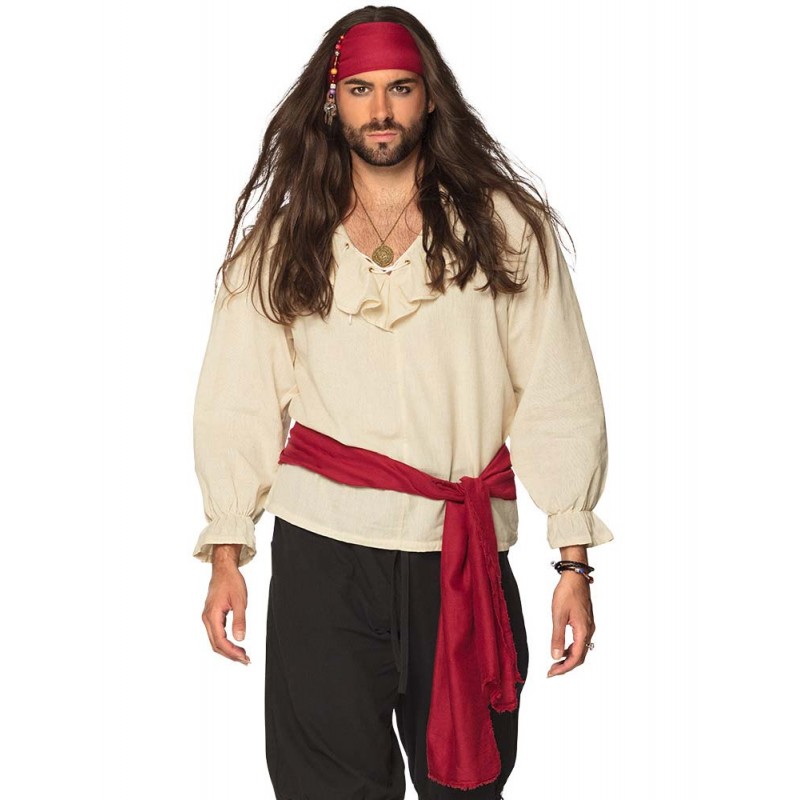 Set Pirate Foulard et Ceinture Rouge - accessoires