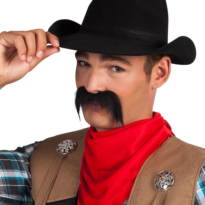 Moustache de Cowboy Noire - accessoire
