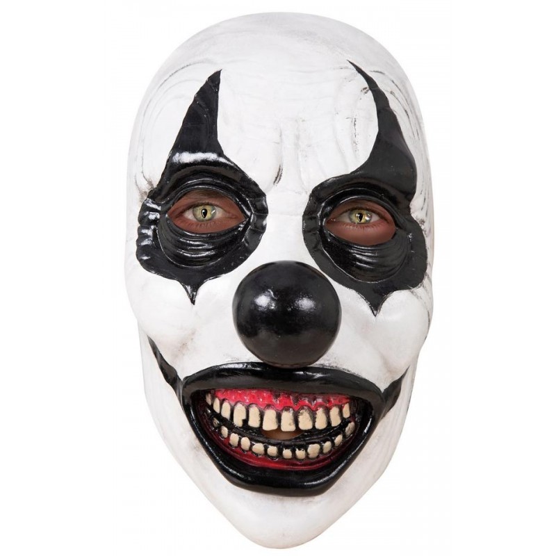 Masque noir et blanc de clown tueur